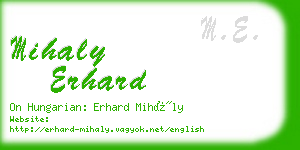 mihaly erhard business card